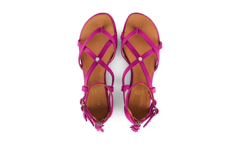 Fairfax and Favor Brancaster Sandal - Fuchsia-3