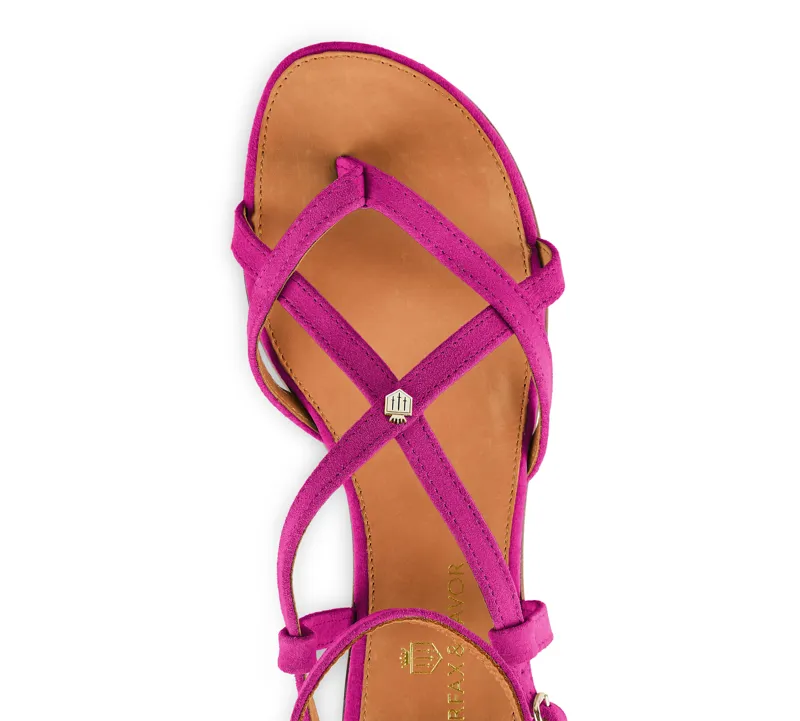Fairfax and Favor Brancaster Sandal - Fuchsia-4