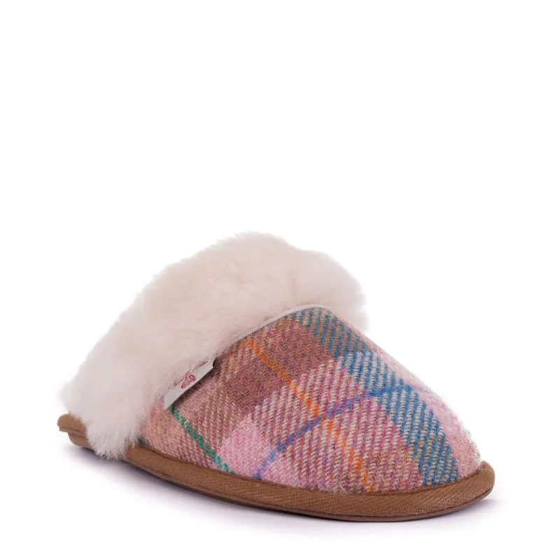 Bedroom Athletics Kate Harris Tweed Slipper Camel Salmon
