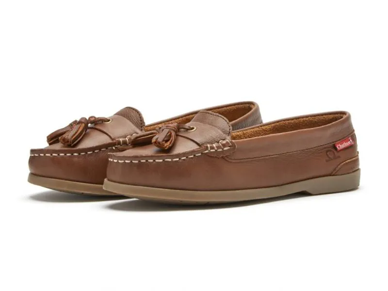 Chatham Ladies Arora Tassel Loafer Brown