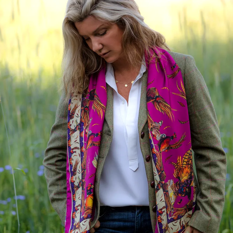 Clare Haggas Magenta George and Friends Classic Scarf-1