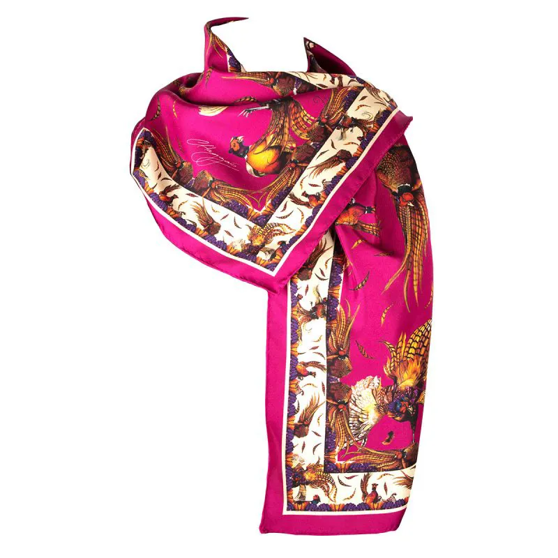 Clare Haggas Magenta George and Friends Classic Scarf