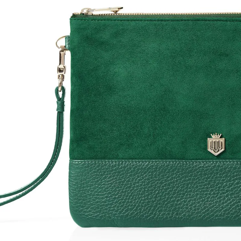 Fairfax and Favor Highbury Clutch Bag - Emerald Green-1