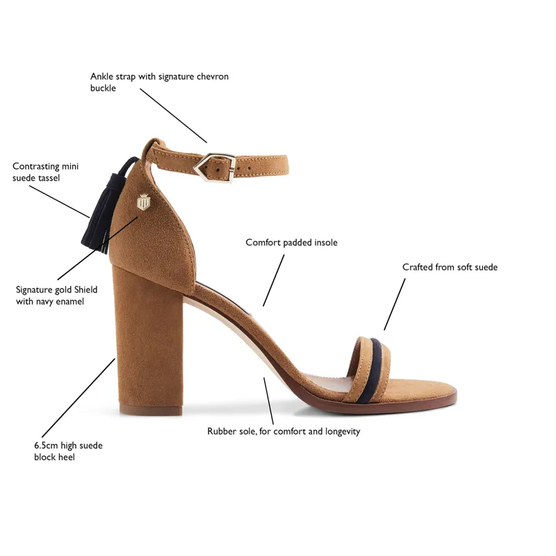 Fairfax and Favor Daisy Heel - Tan/Navy-4