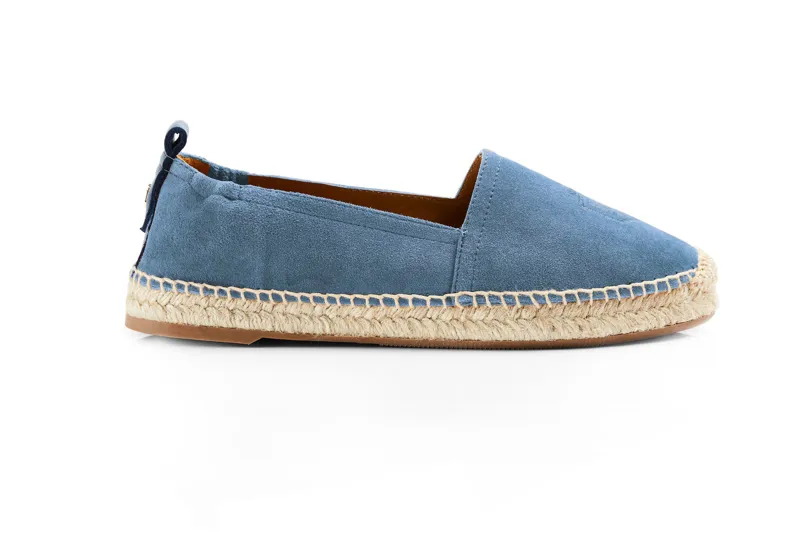 Fairfax and Favor Monaco Flat Espadrille - Cornflower Blue-2