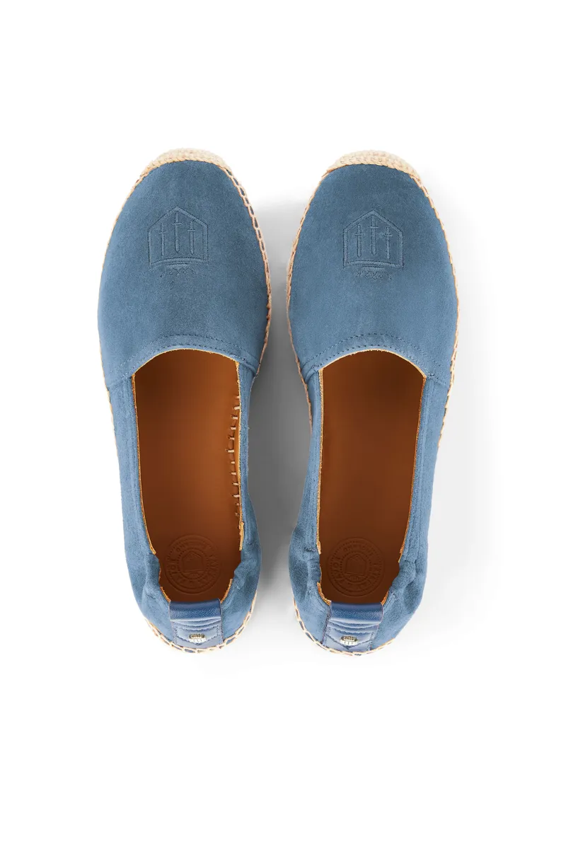 Fairfax and Favor Monaco Flat Espadrille - Cornflower Blue-3
