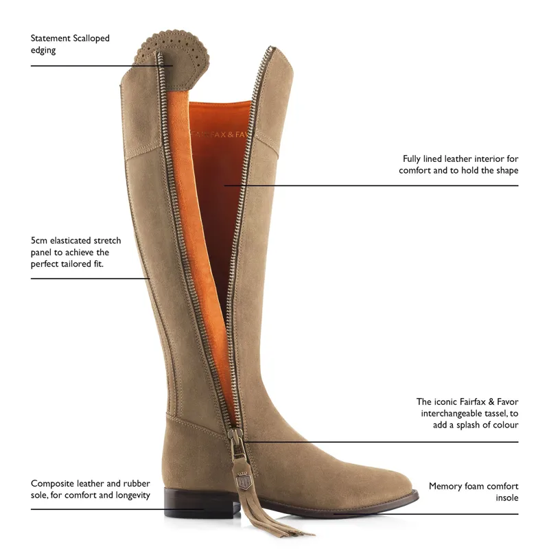 Fairfax and Favor Flat Regina Boot - Taupe-6