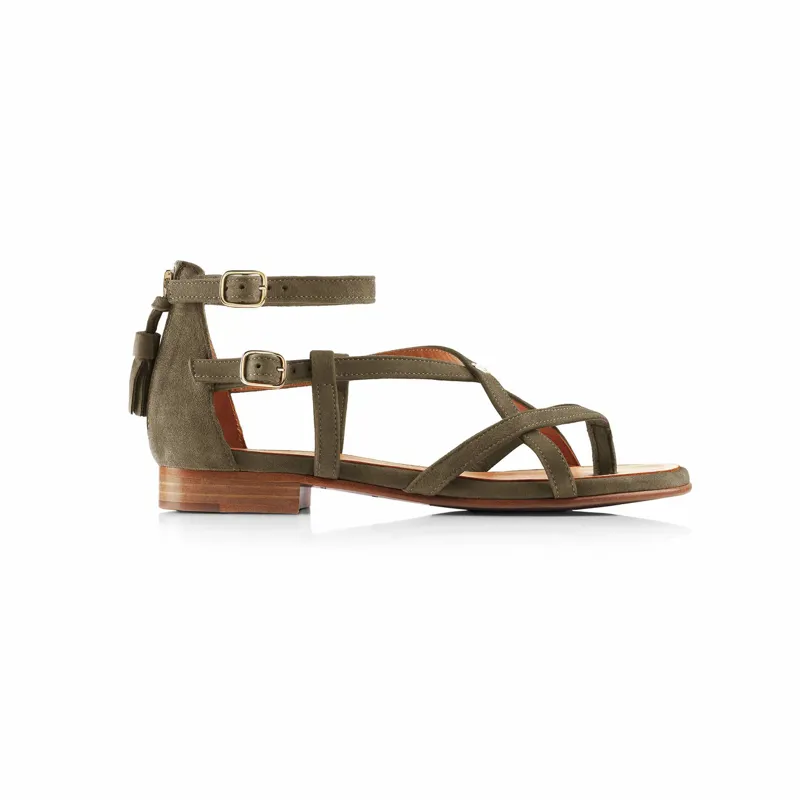 Fairfax and Favor Brancaster Sandal Khaki-3