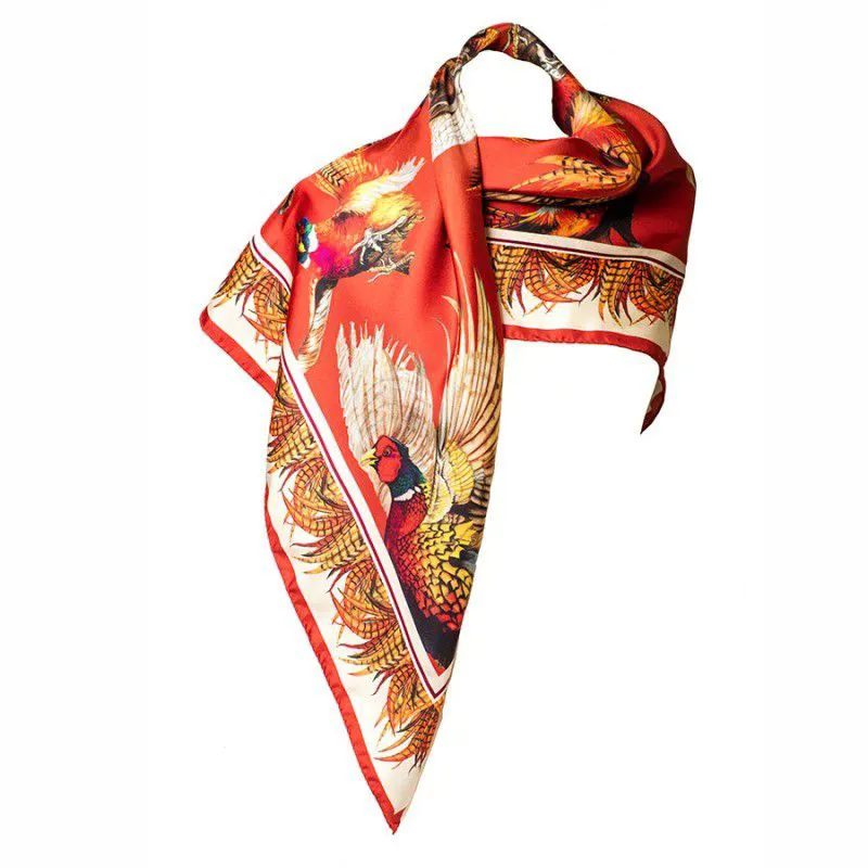 Clare Haggas Russet Turf War Large Scarf-3