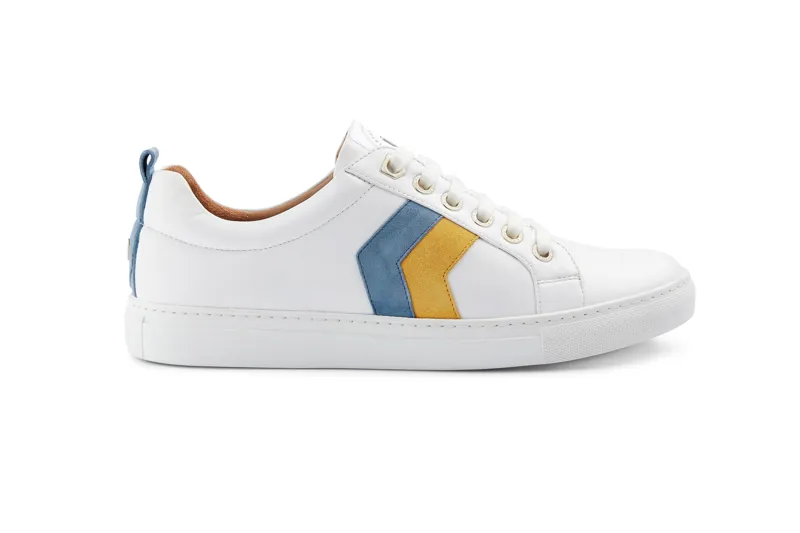 Fairfax and Favor Alexandra Trainer - Mango/Cornflower Blue-3