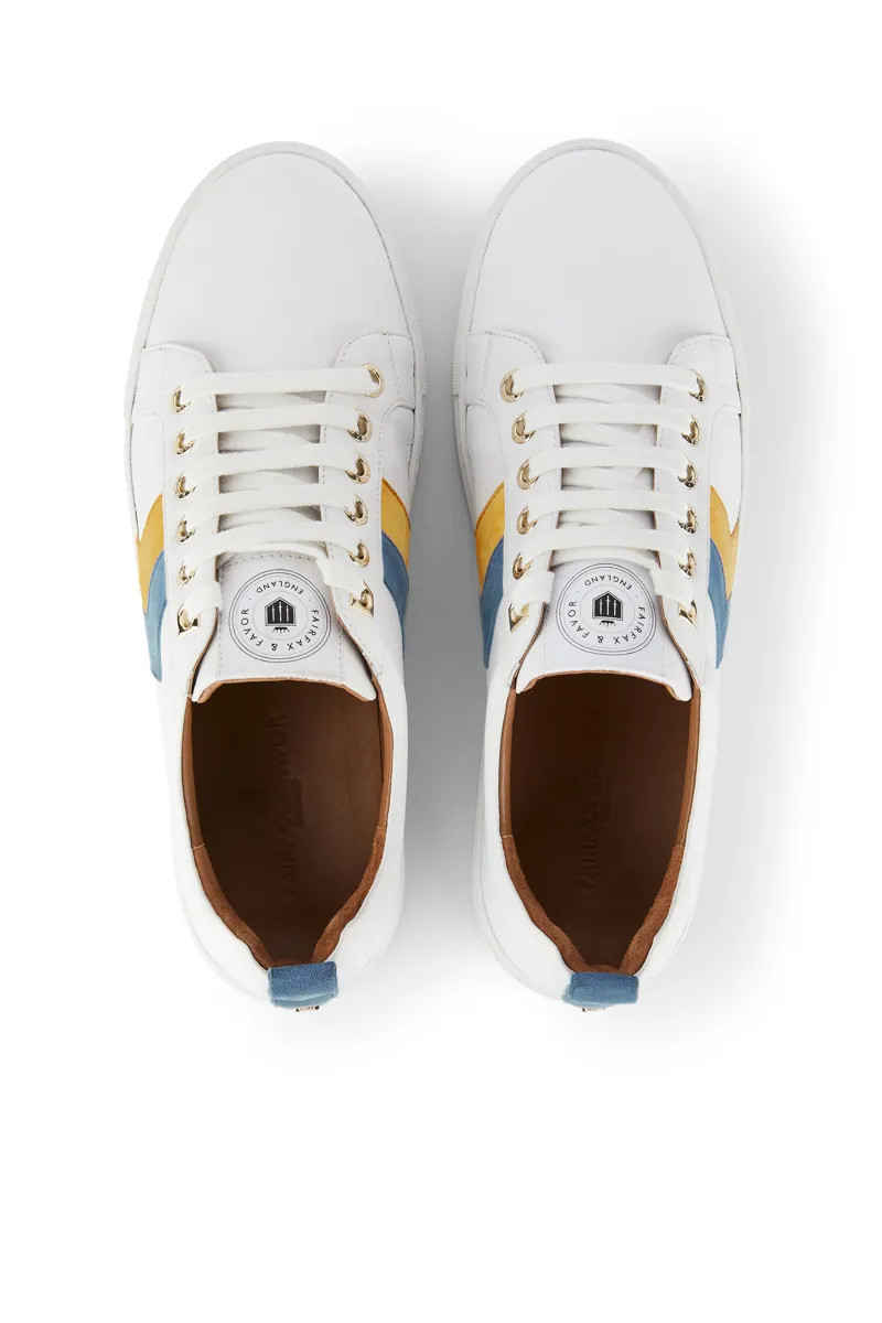 Fairfax and Favor Alexandra Trainer - Mango/Cornflower Blue-4