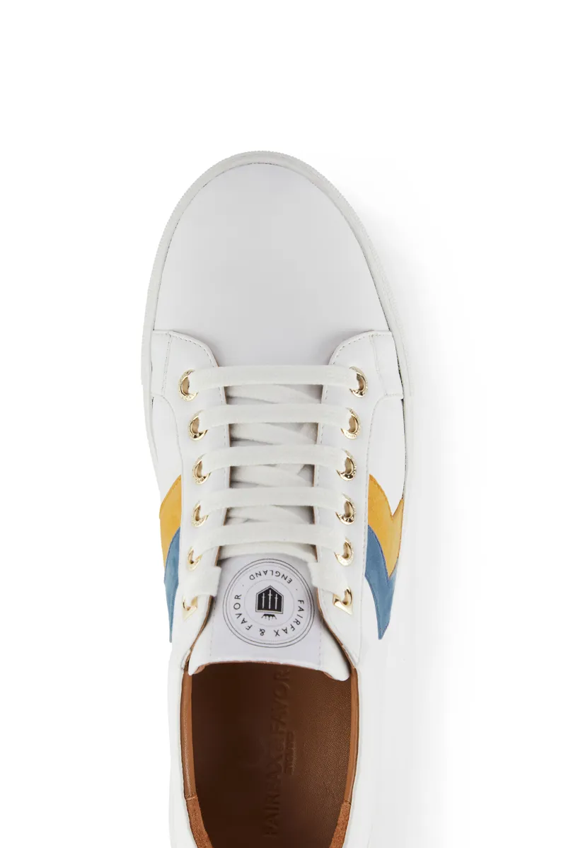 Fairfax and Favor Alexandra Trainer - Mango/Cornflower Blue-5