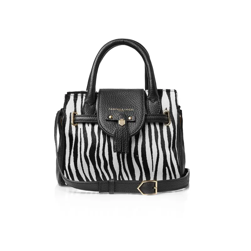 Fairfax and Favor Mini Windsor Bag - Zebra-5