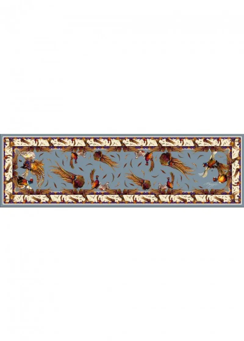 Clare Haggas Pigeon George and Friends Narrow Silk Scarf-3