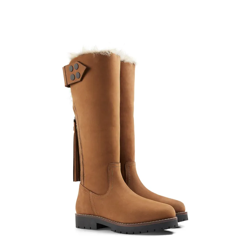 Fairfax and Favor Verbier Mid Calf Boot - Cognac Nubuck