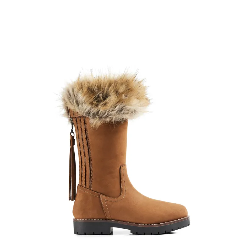 Fairfax and Favor Verbier Mid Calf Boot - Cognac Nubuck-4