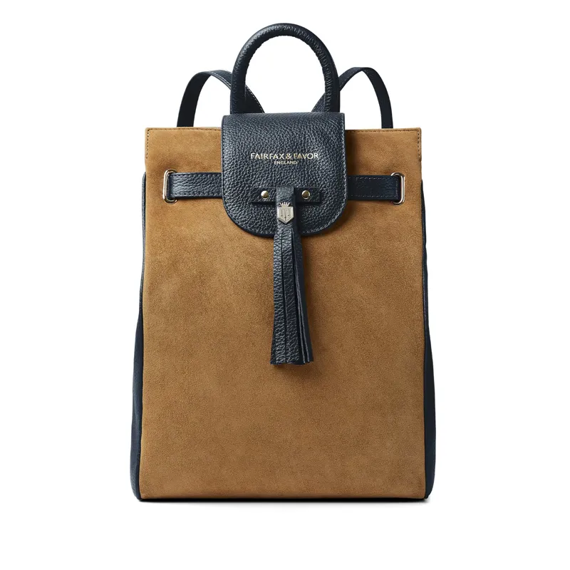 Fairfax and Favor Windsor Backpack - Tan/Navy-1