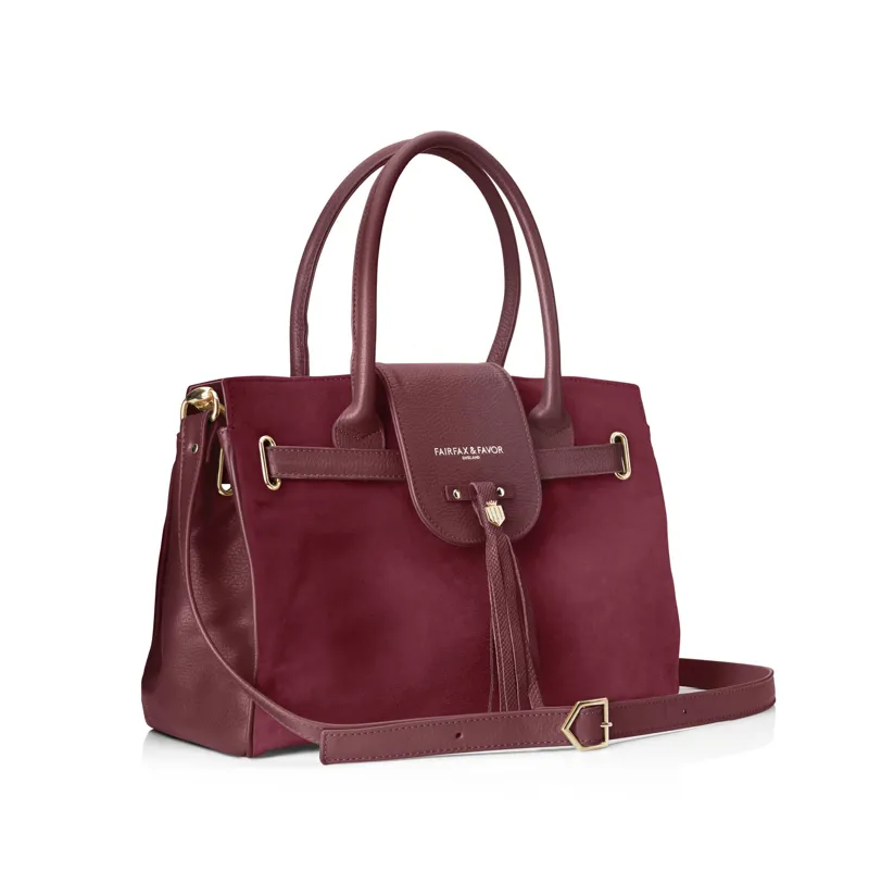 Fairfax and favour oxblood handbag clearance