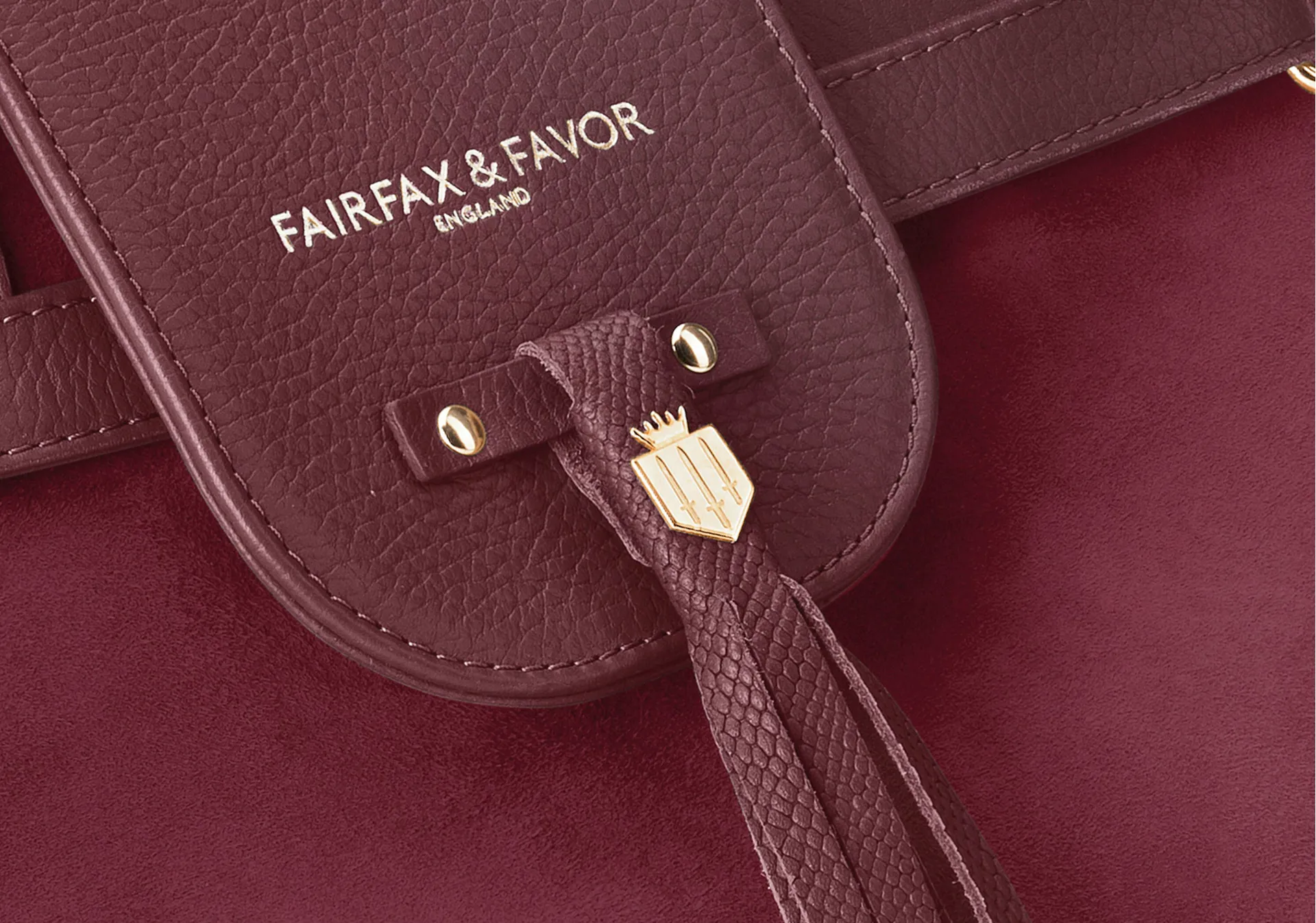 Fairfax and favour oxblood handbag outlet