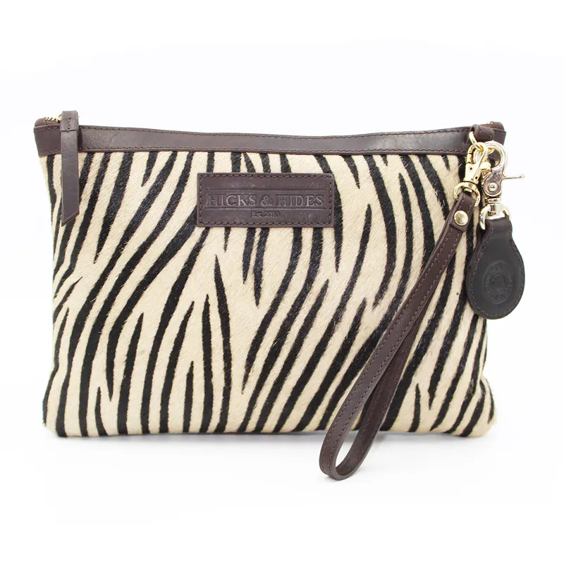 Hicks and Hides Zebra Shoulder and Clutch Bag