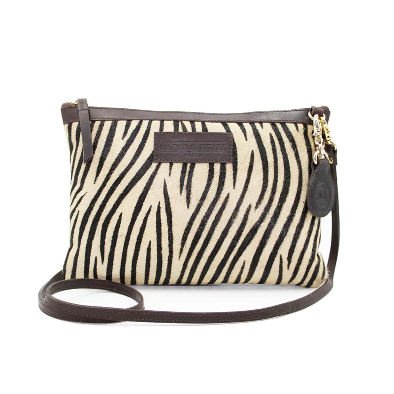 Hicks and Hides Zebra Shoulder and Clutch Bag-3