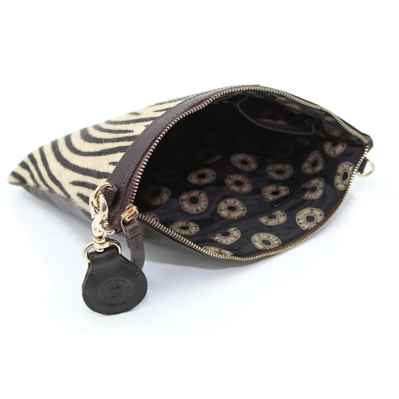 Hicks and Hides Zebra Shoulder and Clutch Bag-1