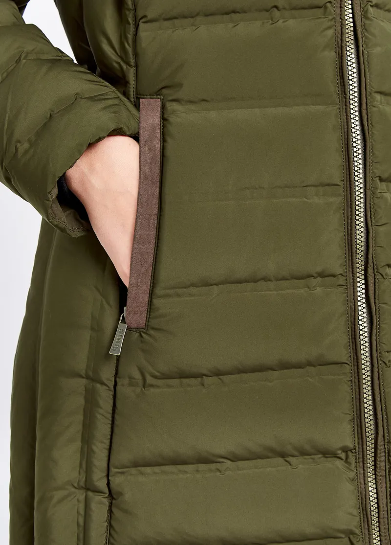 Dubarry Ladies Ballybrophy Quilted Jacket - Olive-2