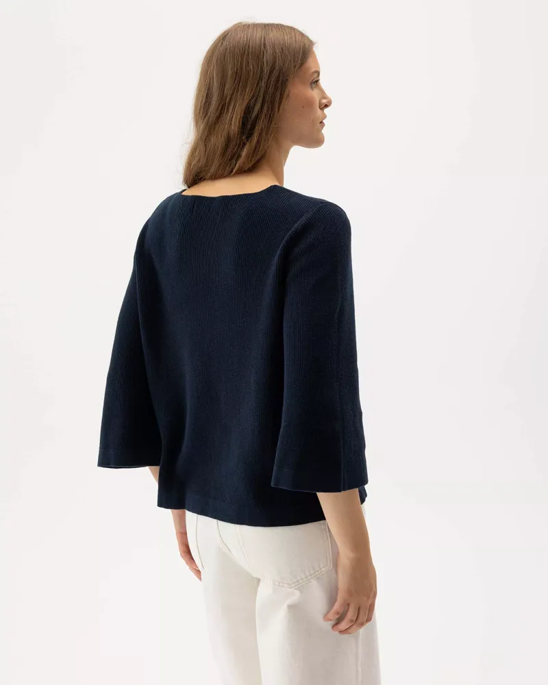 Holebrook Belle Crew Sweater - Navy-1