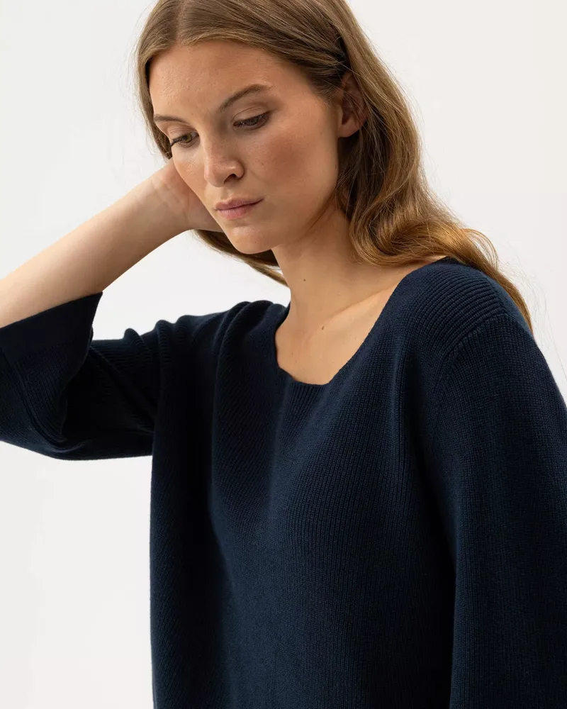 Holebrook Belle Crew Sweater - Navy-2