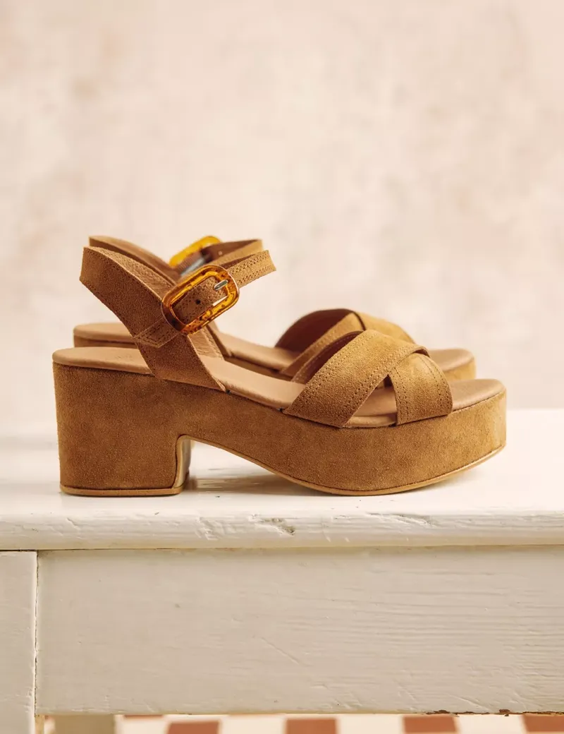 Penelope Chilvers Bella Suede Sandal - Peat