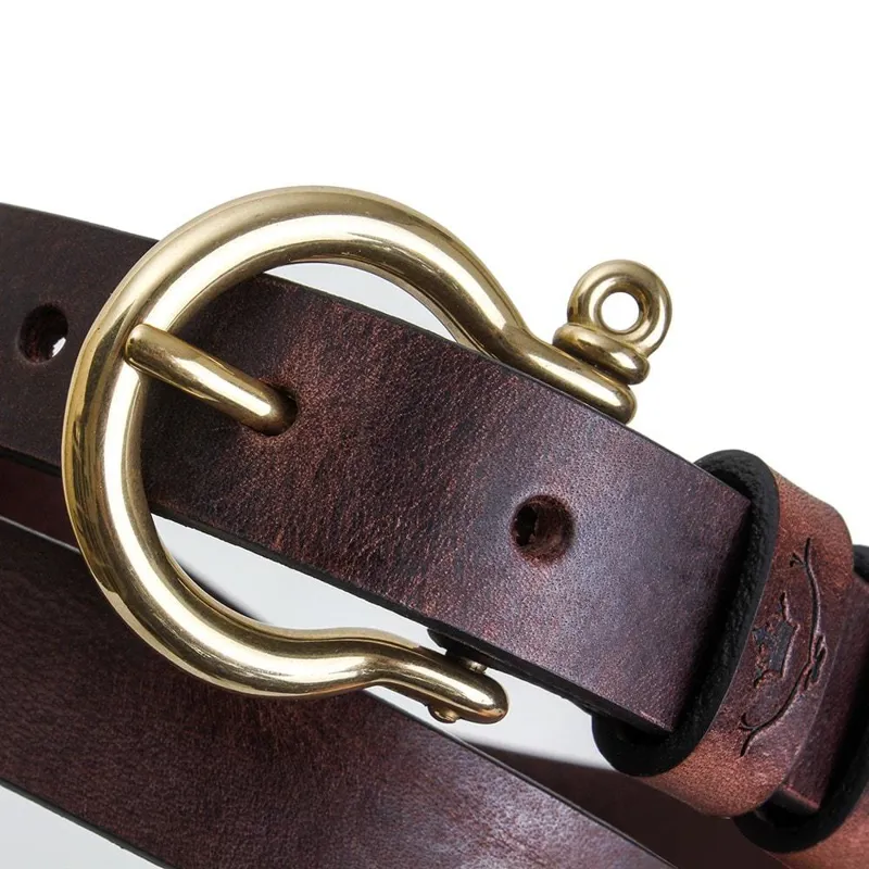Mackenzie and George Belton Lather Belt - Chocolate-1