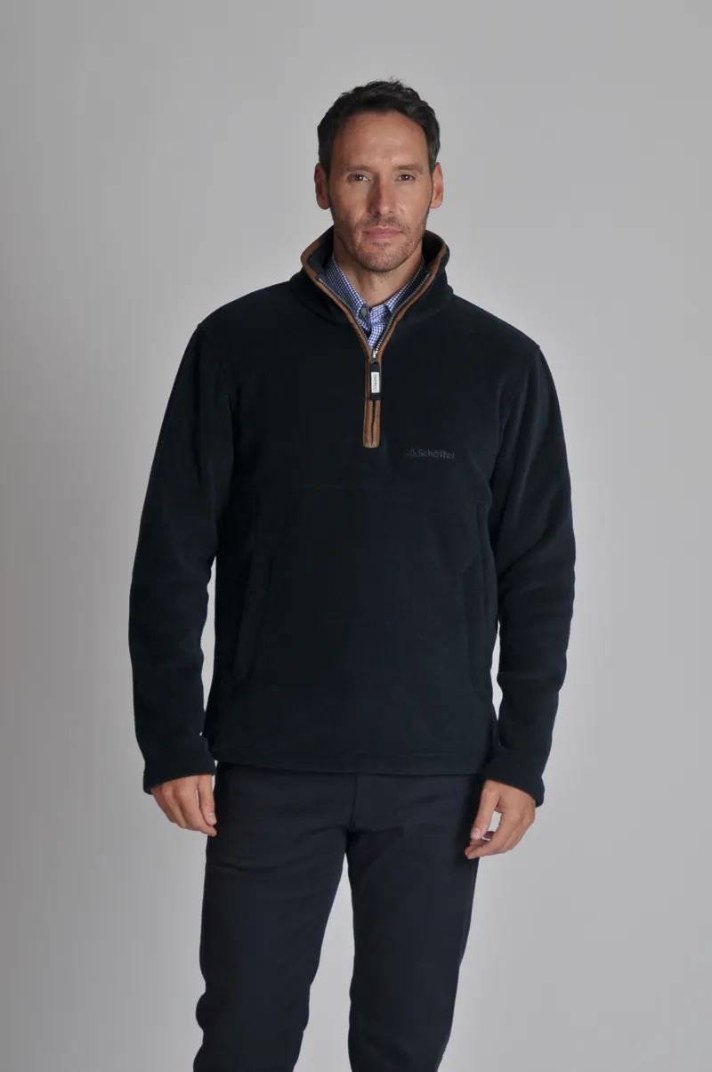 Schoffel Mens Berkeley 1/4 Zip Fleece Navy-1