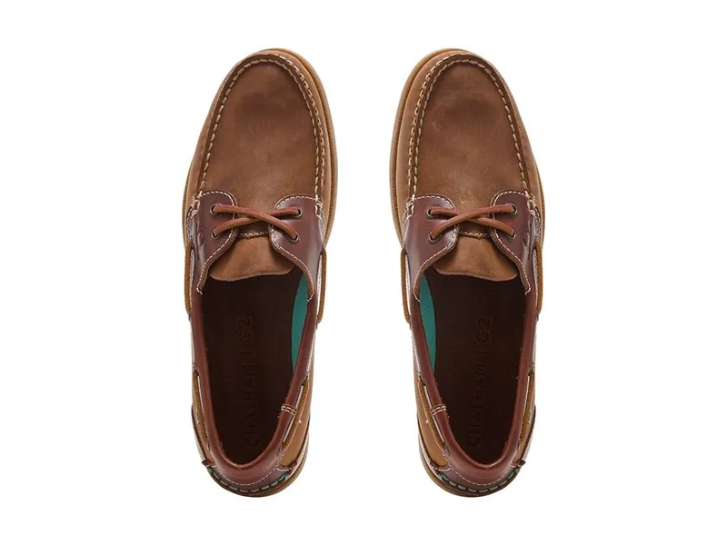 Chatham Mens Bermuda II G2 Leather Deck Shoe - Walnut/Seahorse-2