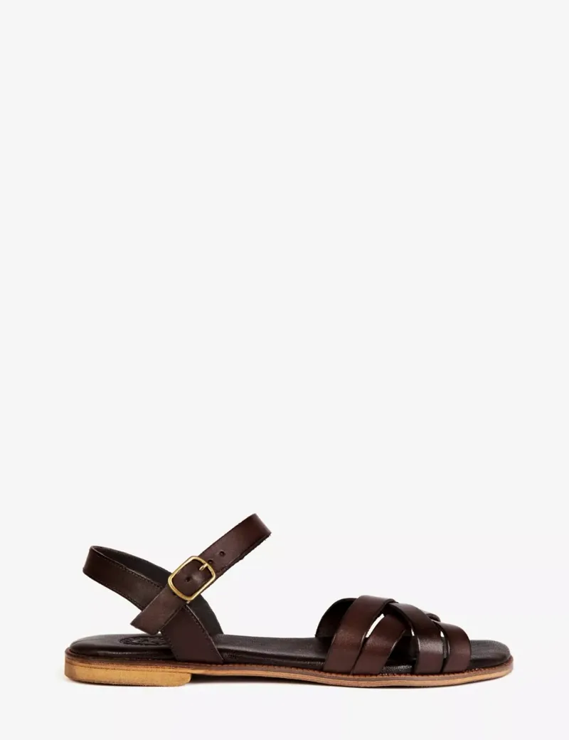 Penelope Chilvers Shepherdess Leather Sandal - Bitter Choc-1