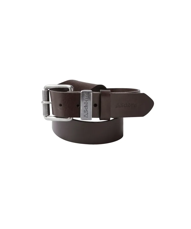 Schoffel Blackwell Leather Belt - Dark Brown