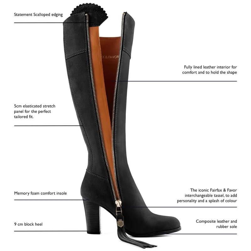 Fairfax and Favor High Heeled Regina - Black-5