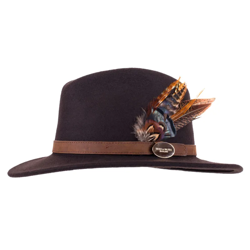 Hicks and Brown Gamebird Suffolk Fedora - Brown-1