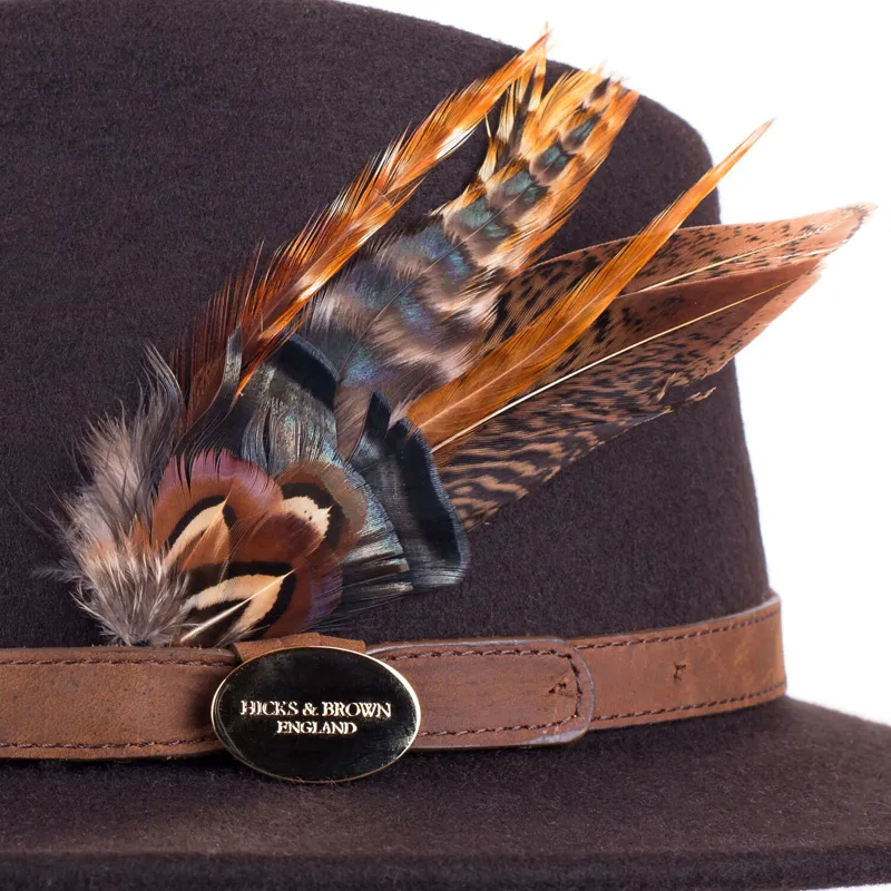 Hicks and Brown Gamebird Suffolk Fedora - Brown-2