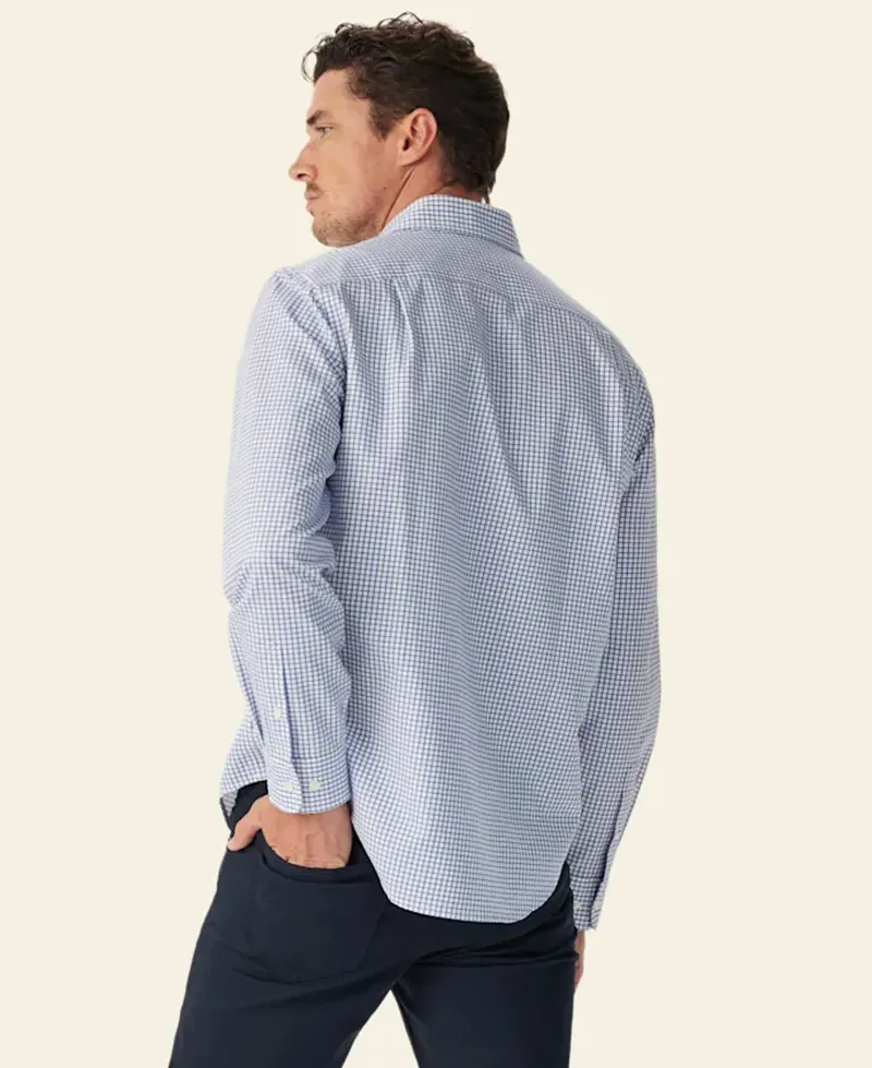 R.M Williams Brunswick Shirt White/Blue-2