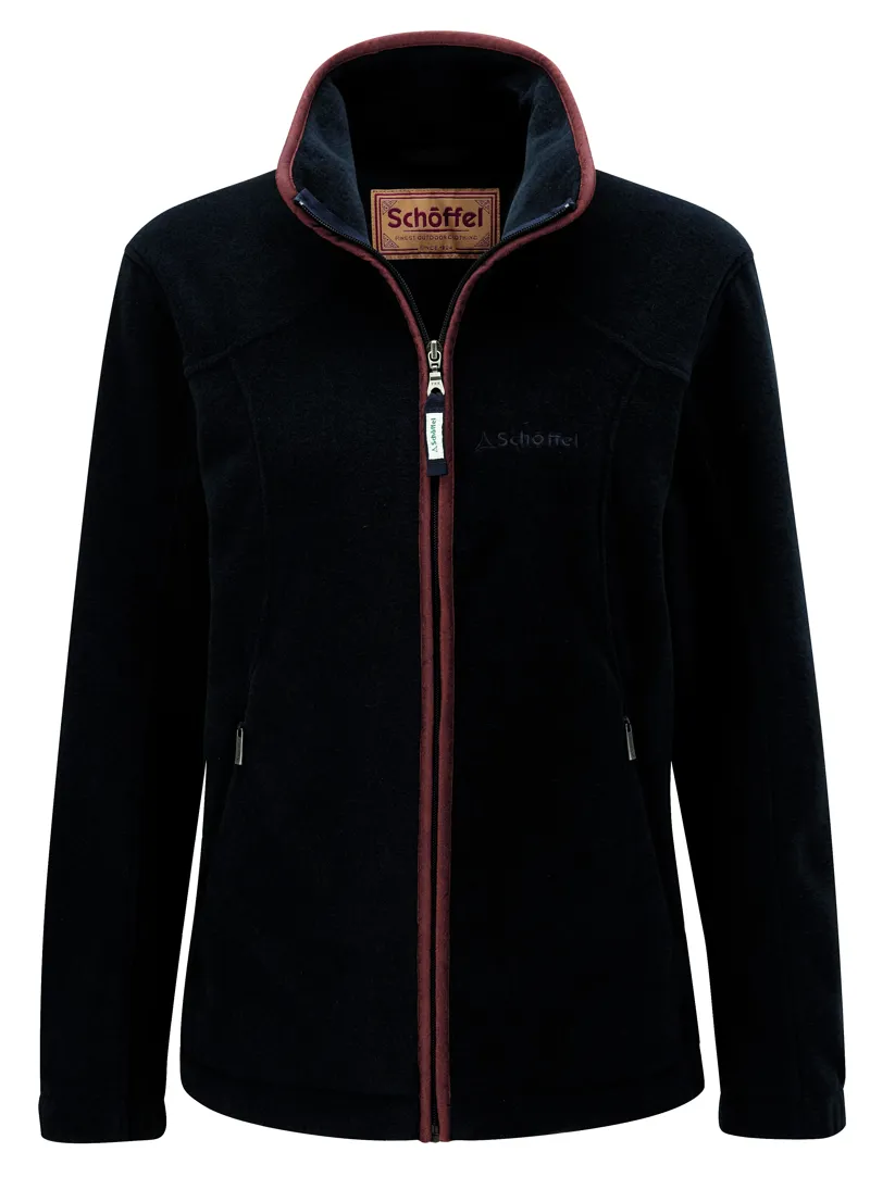 Schoffel Ladies Burley Fleece Jacket - Navy