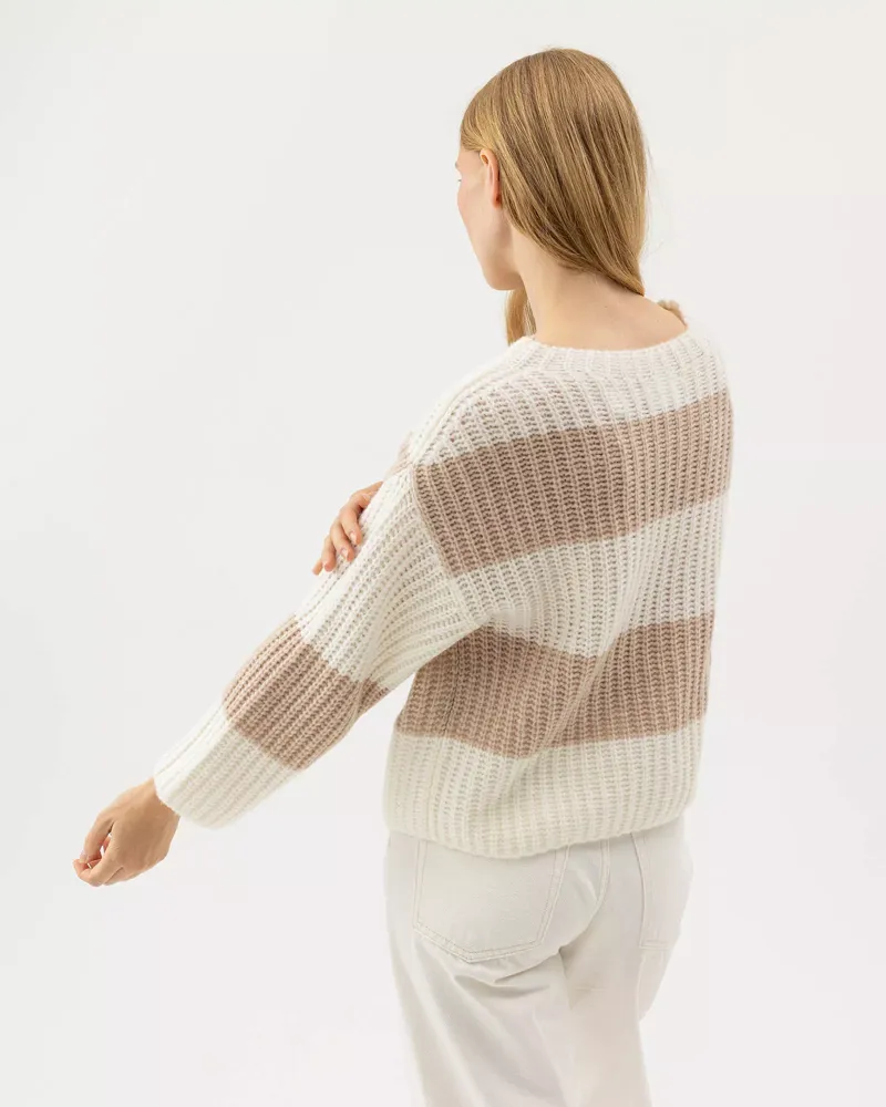 Holebrook Cajsa Sweater - Off White/Sand-1