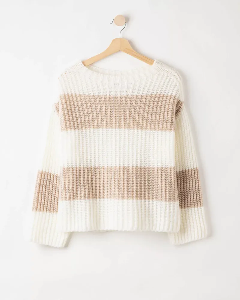 Holebrook Cajsa Sweater - Off White/Sand-3