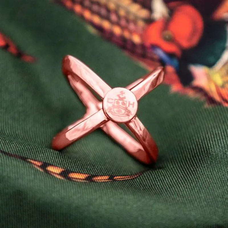 Clare Haggas Scarf Ring Rose Gold