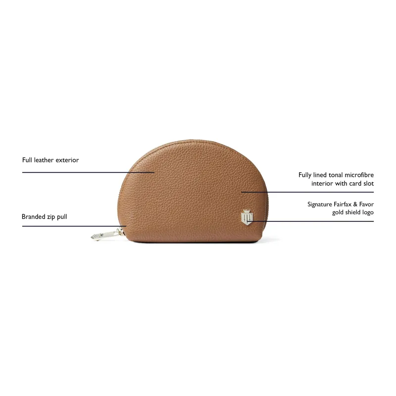 Fairfax and Favor Chiltern Coin Purse - Tan Leather-3
