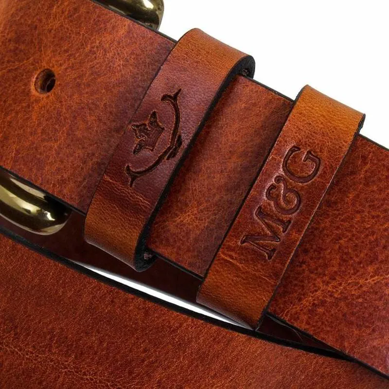 Mackenzie and George Chester Leather Belt - Chestnut-1