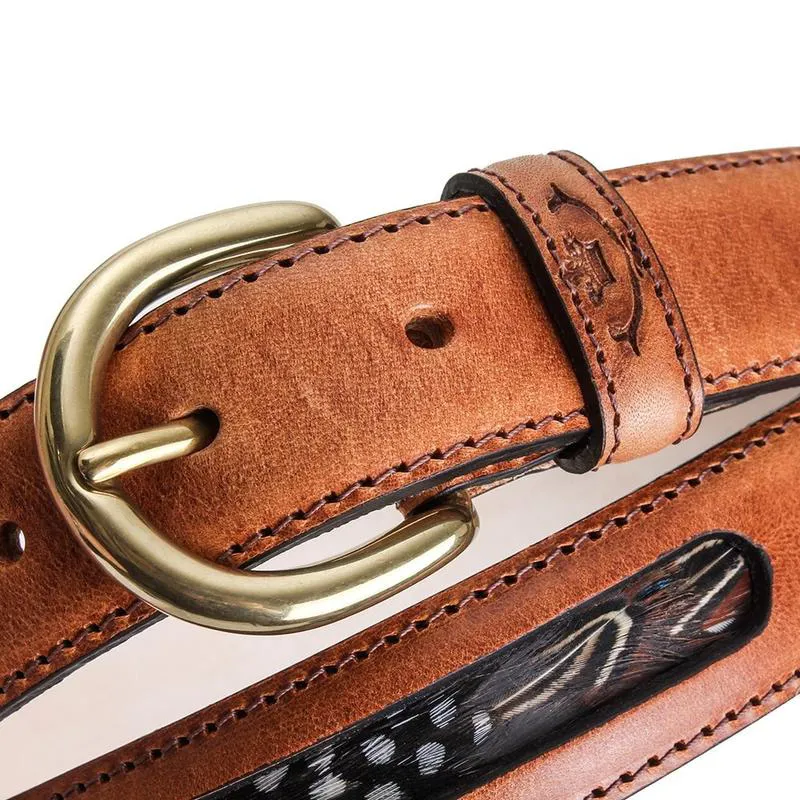 Mackenzie and George Drayton Feather Belt - Chestnut-3