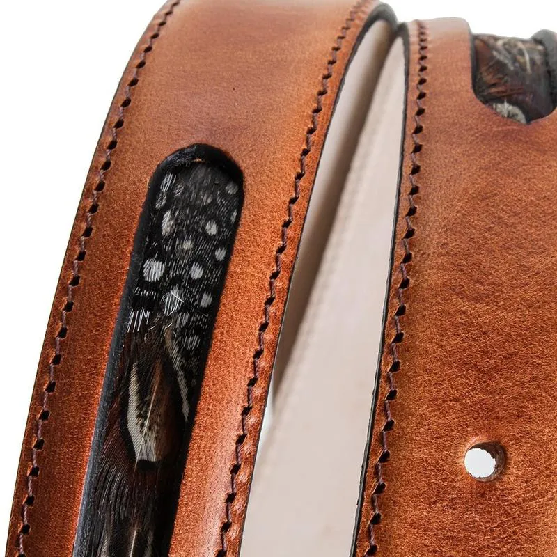 Mackenzie and George Drayton Feather Belt - Chestnut-4