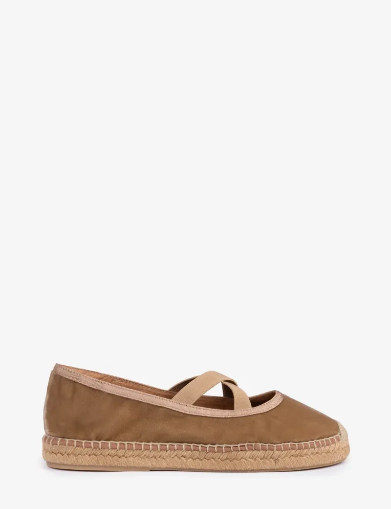 Penelope Chilvers Chico Velvet Espadrille - Honey-1
