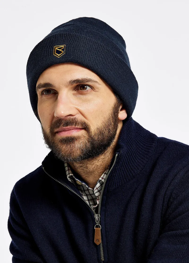 Dubarry Mens Clonmellon Knitted Beanie - Navy-1