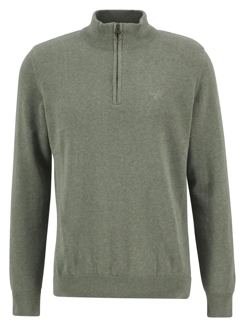 Barbour Cotton 1/4 Zip - Thyme